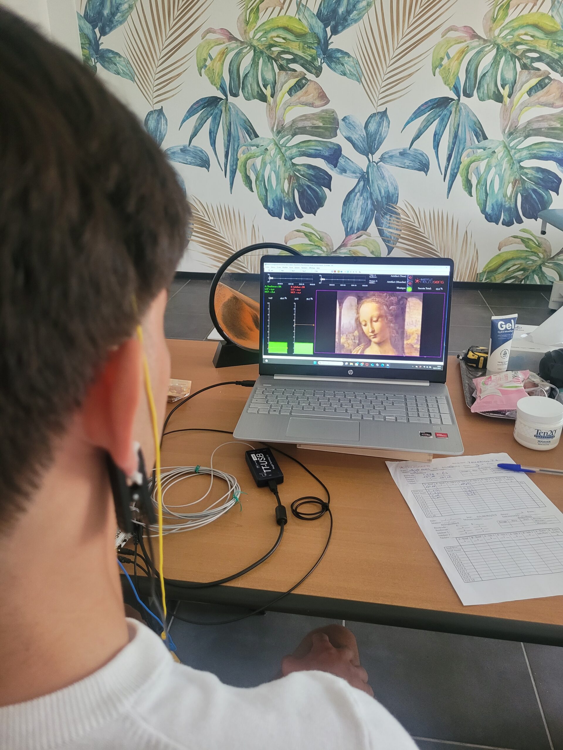 Séance de Biofeedback au cabinet Neuro Axis